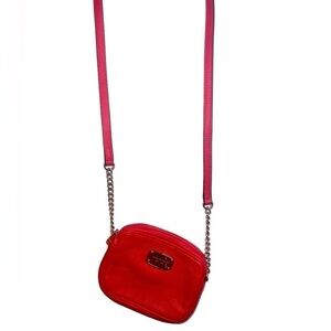 Michael Kors Red Gold Chained Cross Body Purse with Wallet